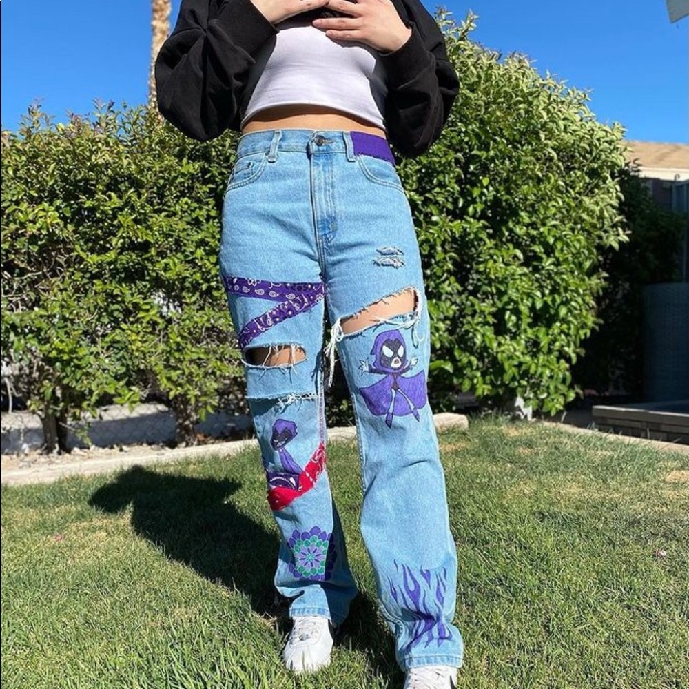Custom Raven Jeans